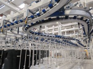 Overhead system conveyors brushes Transitic - Automotive industry