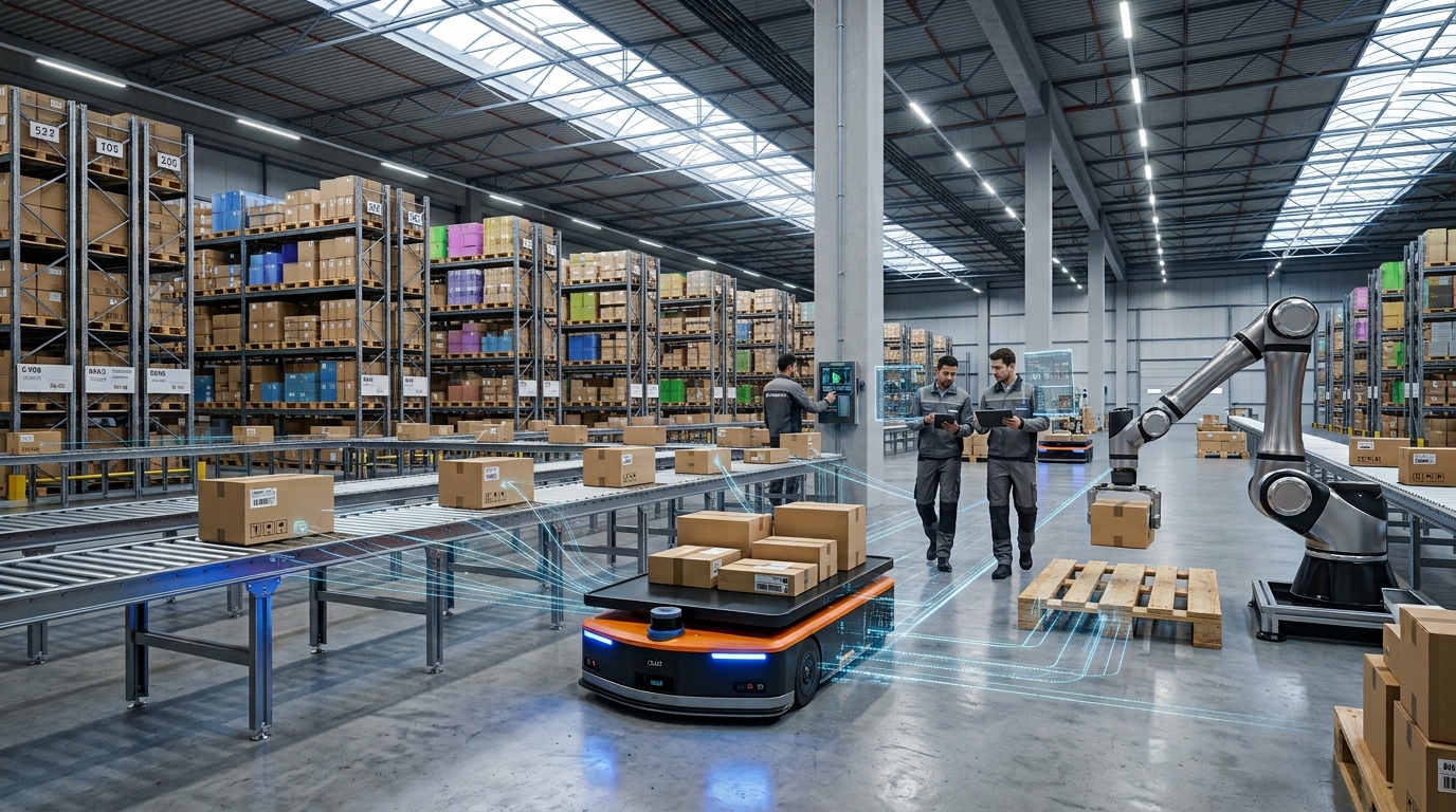 IA - intelligence artificielle - AI - artificial intelligence - automated warehouse